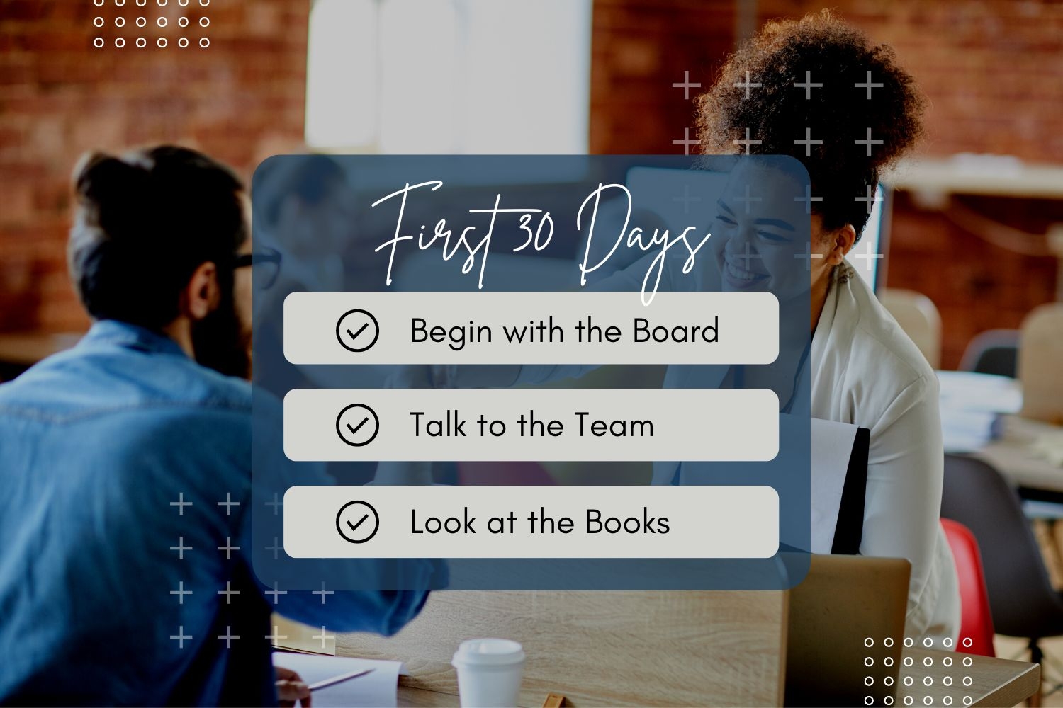 First 30 Days for a New Non-Profit Executive Director 