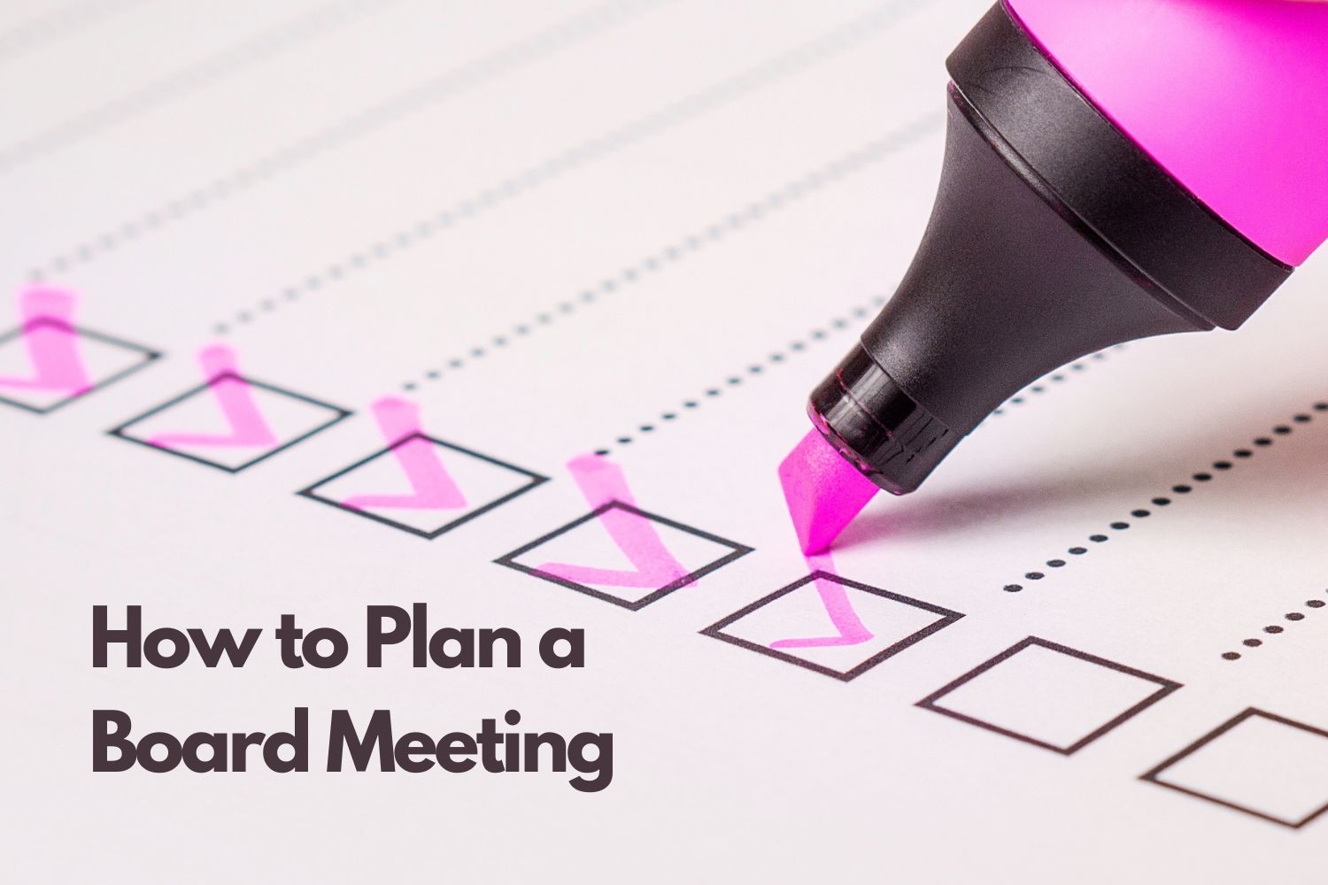 How to Plan a Board Meeting