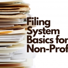 Filing System Basics for Non-Profits