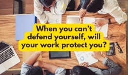When you can't defend yourself, your work will protect you?